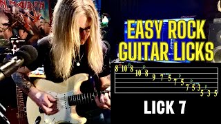 7 Easy Beginner Rock Licks in A Pentatonic Minor How To Play Guitar For The Older Beginnerguitar [upl. by Tav128]