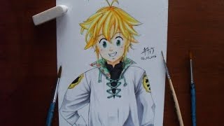 Speed Drawing  Meliodas from Nanatsu no Taizai [upl. by Inig600]