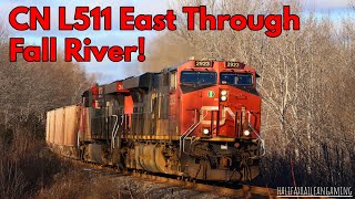 CN 2923 Leads a slightly short L511 East Through Fall River West NS [upl. by Enelrak]