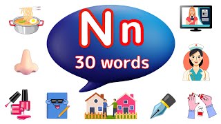 Letter N Words⚡️N for Words⚡️Letter N Words for Kids⚡️Words Starting with N⚡️KidzeeLive [upl. by Odranreb]