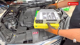 How To Change Interior Cabin Air Filter on Mercedes E350  How To Eliminate Bad Odor In Used Car [upl. by Stringer]