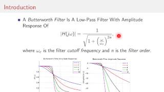 Butterworth Filter  01  Introduction [upl. by Ermey]