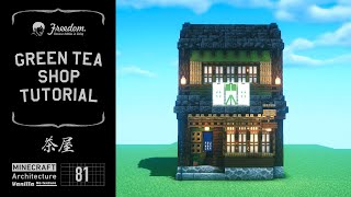 Minecraft tutorial Real architects building base in Minecraft  Green tea shop 81 [upl. by Kragh612]