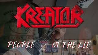 KREATOR  People of the Lie guitarra rítmica cover  Lyrics [upl. by Hildy]