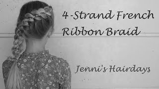 JHD four strand french ribbon braid [upl. by Ondrej]