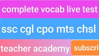 Vocab live 🔥 [upl. by Loftus743]