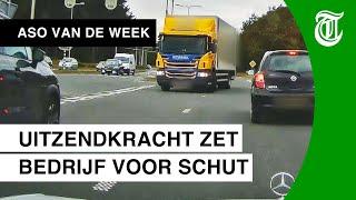 Asotrucker haalt onbezonnen actie uit op kruispunt  ASO VAN DE WEEK [upl. by Nevanod]