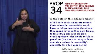 Proposition 34 Quick Reference Guide ASL  November 5 2024 California General Election [upl. by Dey]