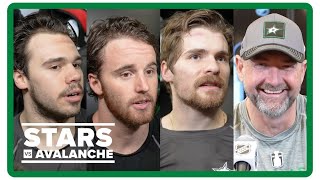 Jake Oettinger Sam Steel Logan Stankoven Pete DeBoer  StarsAvalance Game 6 pregame interviews [upl. by Jecho176]