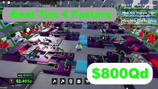 Best Tier 4 Base Layout Factory Simulator  Roblox Factory Simulator [upl. by Egiap]