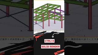 Tekla structure shortcut keys to render objects  short civil construction [upl. by Aizan]