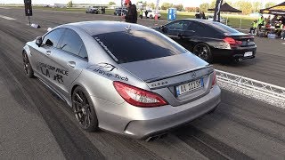 BRABUS Mercedes CLS63 S AMG vs 740HP BMW M6 F12 HPT [upl. by Roux708]