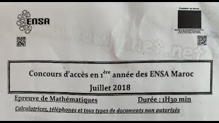 Concours ENSA 2018 [upl. by Soll871]