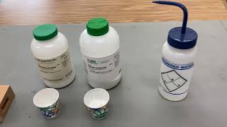 Barium Hydroxide and Ammonium Chloride Demonstration [upl. by Emse]