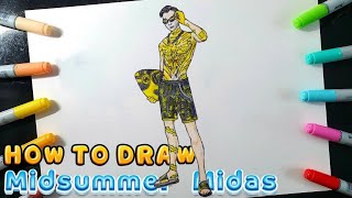 How to draw MIDSUMMER MIDAS golden Fortnite [upl. by Magill]