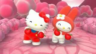 Hello Kitty and My Melody singing about the color red [upl. by Ardnassac]