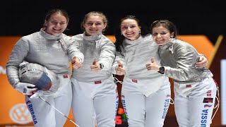 Fencing  Womens Sabre Team Gold Medal Match [upl. by Vashti422]