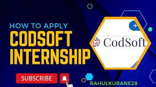 How to apply for CodSoft Internship 2023 free certificate ampoffer letterApply now ampget certificate [upl. by Nomyar]