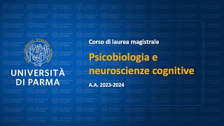 Psicobiologia e neuroscienze cognitive AA 202324 [upl. by Leeth]