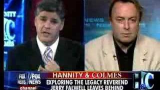 Christopher Hitchens on Hannity amp Colmes about Rev Falwells Death [upl. by Zetrok]