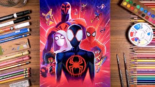 Drawing Spider Man Across the Spider Verse  drawholic [upl. by Ajin]