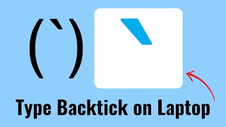 how to type Backtick on laptop  write Backtick symbol in laptop Keyboard [upl. by Gnilsia733]