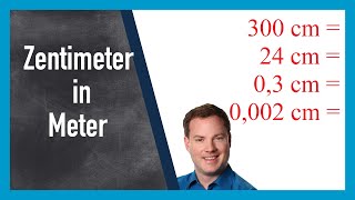 Zentimeter in Meter umrechnen cm in m [upl. by Fatsug]