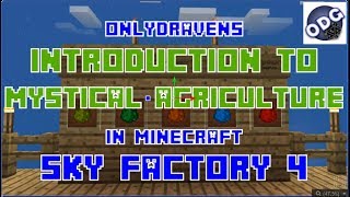 Minecraft  Sky Factory 4  Introduction to Mystical Agriculture [upl. by Frye]