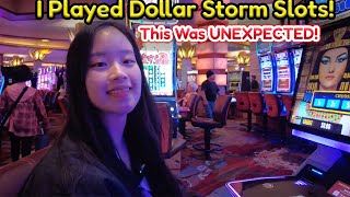 I bring 200 to the Casino and played Dollar Storm Slots and got this UNEXPECTED Bonus 😮 💵 [upl. by Onilatac530]