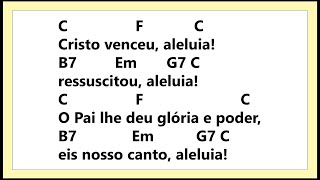 CRISTO VENCEU ALELUIA  CANTO DE ENTRADA OU ABERTURA  TEMPO PASCAL [upl. by Rakso]