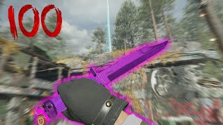 Round 100 Knife Only in Cold War Zombies [upl. by Dannye]