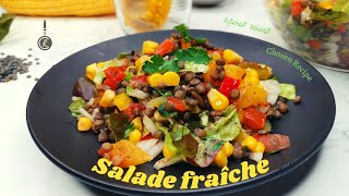 Délicieuse salade de lentilles vertesFraiche facile et saine🍲 سلطة العدس غنية صحية و لذيدة للغاية [upl. by Eiramave]