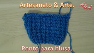 Tricot ponto para blusas e casacos muito fácil e prático [upl. by Znieh226]