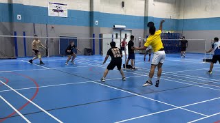 Andrew  Prial VS Joey  Cris Edd  Badmintoinks  25 June 2024  Badminton Queuing  Doha Qatar [upl. by Adnyc]