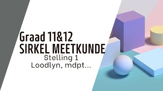 SIRKEL MEETKUNDE Stelling 1 Loodlynmdpt GRAAD 11 amp 12 WISKUNDE [upl. by Cleland]