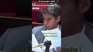 Sébastien Delogu démonte Gabriel Attal 😳gabrielattal shortvideo macron lepen lfi rn [upl. by Gurias]