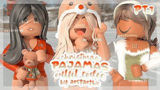 CHRISTMAS WINTER PAJAMA PYJAMA outfit codes for bloxburg PT1 [upl. by Sulihpoeht3]