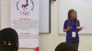 A delegate presents in Public Speaking while at the Sharing Olympism Forum 2024 [upl. by Selinda]