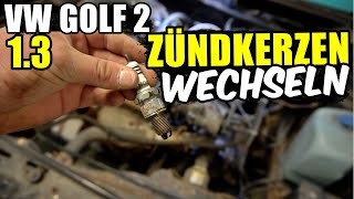 VW GOLF 2 13 ZÜNDKERZEN WECHSELN TUTORIAL  ANLEITUNG [upl. by Bak909]