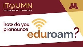 How do you pronounce eduroam [upl. by Redmund851]