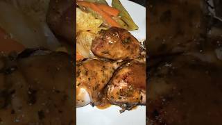 Pollo en bolsa al horno con patatas😛😋food delicious cooking recipe suscribete [upl. by Anneres]