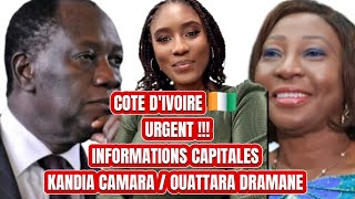 🛑CÔTÉ D’IVOIRE🇨🇮👉🏿URGENT‼️👉🏿INFORMATIONS CAPITALES👉🏿KANDIA CAMARA  OUATTARA DRAMANE👉🏿 LA GUÊPE [upl. by Marijane794]