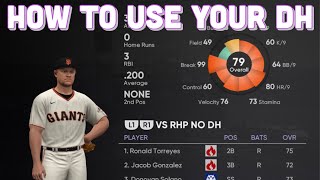 Explaining The DH And How To Use Those Lineups In MLB The Show  MLB The Show 21 [upl. by Nangatrad]