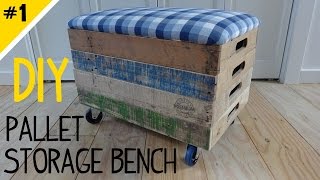 Build a Stackable Pallet Crate Storage Bench  Part 1 of 2 [upl. by Graaf]