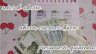 retos de ahorro  organizacion en sobres presupuesto quincenal [upl. by Mettah]