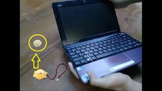 How To Replace CMOS Battery ASUS EePC Notebook Done quickly cmos battery hack video Tutorial [upl. by Aissac]