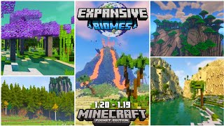 🎖️BEST BIOMES ADDON for BEDROCK  MINECRAFT PE 120  119 addons [upl. by Ydnirb]