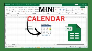 How To Insert Mini Calendar In Excel [upl. by Swayder619]