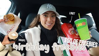 THE BEST BIRTHDAY FREEBIES  where and how to get them 🎂 [upl. by Zobe]