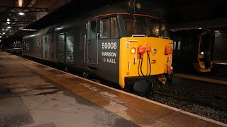 0M50 Hanson amp Hall Class 50 50008 Thunderer arriving Worcester Shrub Hill 25924 [upl. by Aggarwal307]